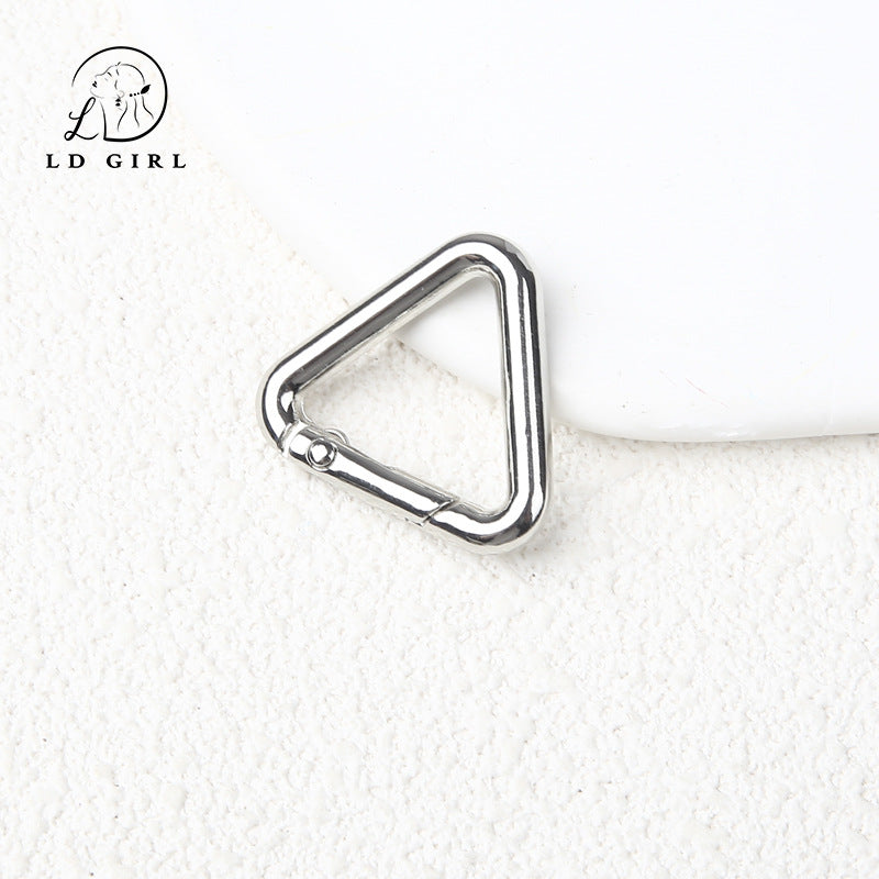 A triangle spring buckle, mountaineering buckle, keychain, hanging buckle, DIY jewelry accessories