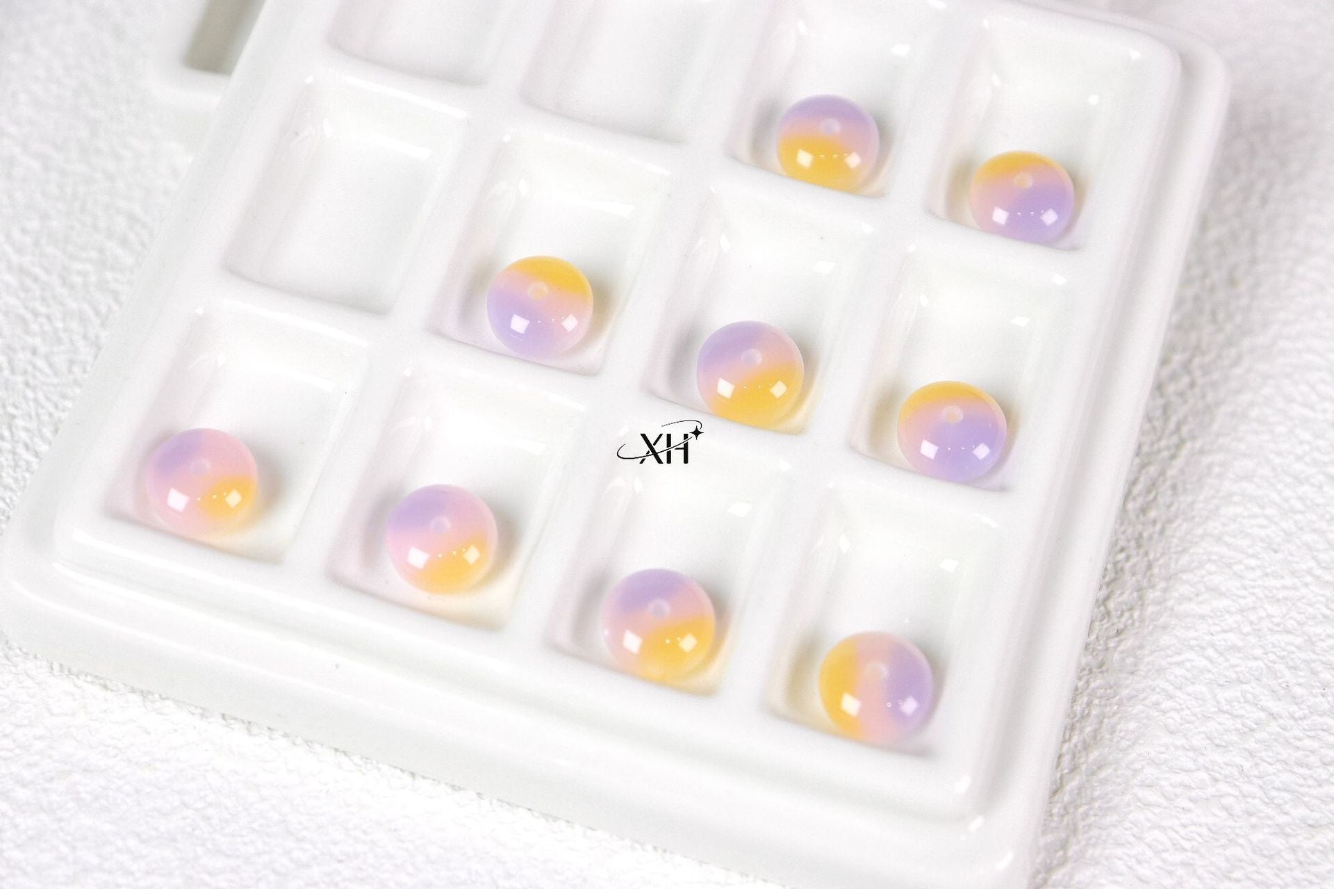 NO.9 Three in one Colors Resin Beads C 三分春算盘珠