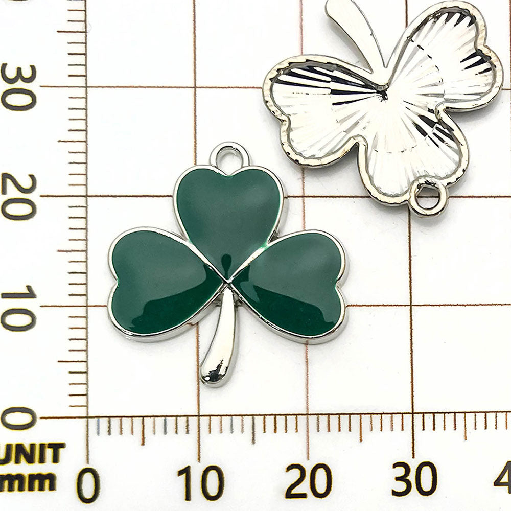 NO.15-2 Green gold plated enamel charm metal, alloy