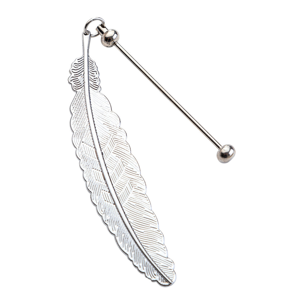14-Color DIY feather bookmark, cartoon pendant, reading mark page holder 19.6 * 2.4cm