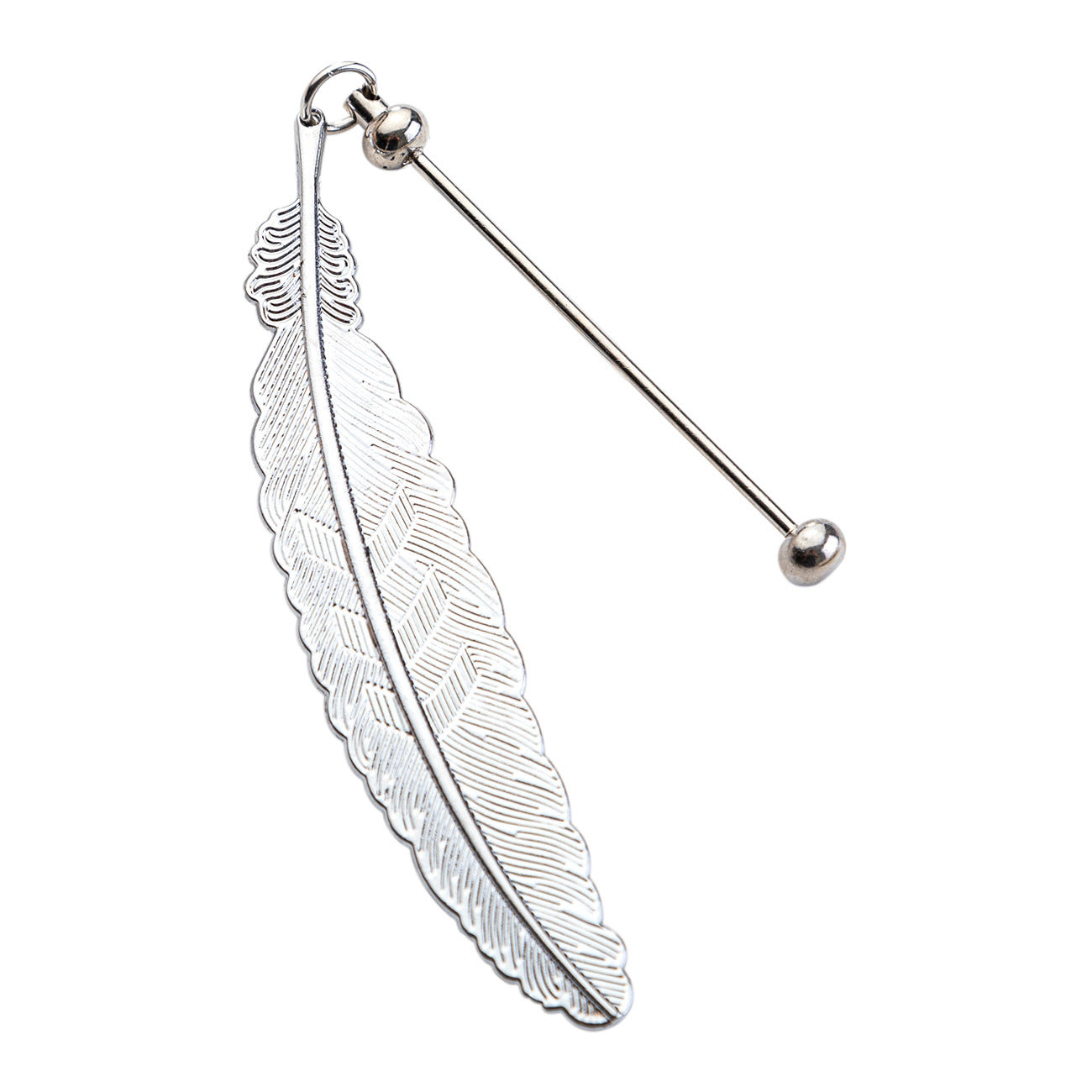 14-Color DIY feather bookmark, cartoon pendant, reading mark page holder 19.6 * 2.4cm