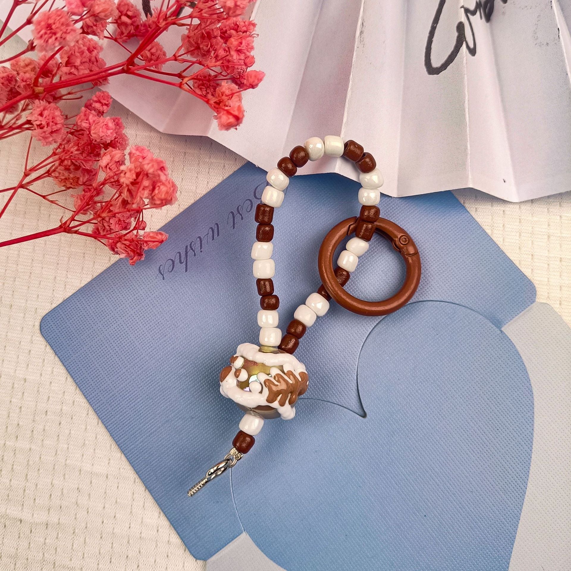 DIY beads, sheep's eye nail accessories, rice bead buckle pendant