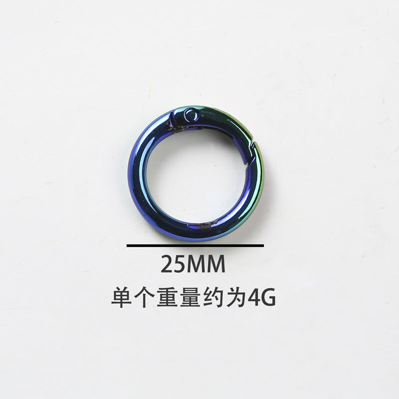 A Color electroplated spring buckle, paint zinc alloy, spring ring, round buckle, jewelry accessories, DIY handmade spring buckle