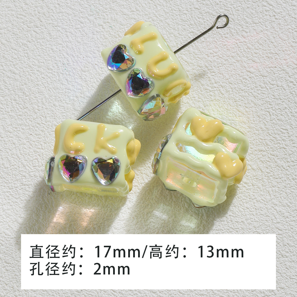 Heavy industry/hand-painted beadsDIY accessories/【蛋黄派】