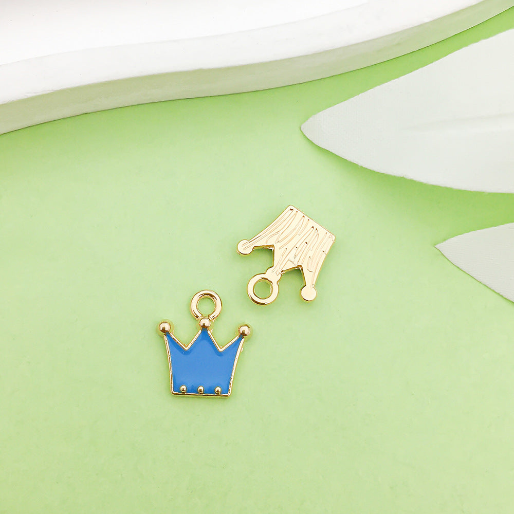 NO.22-3 lake blue mixed 31 assorted gold plated enamel charm