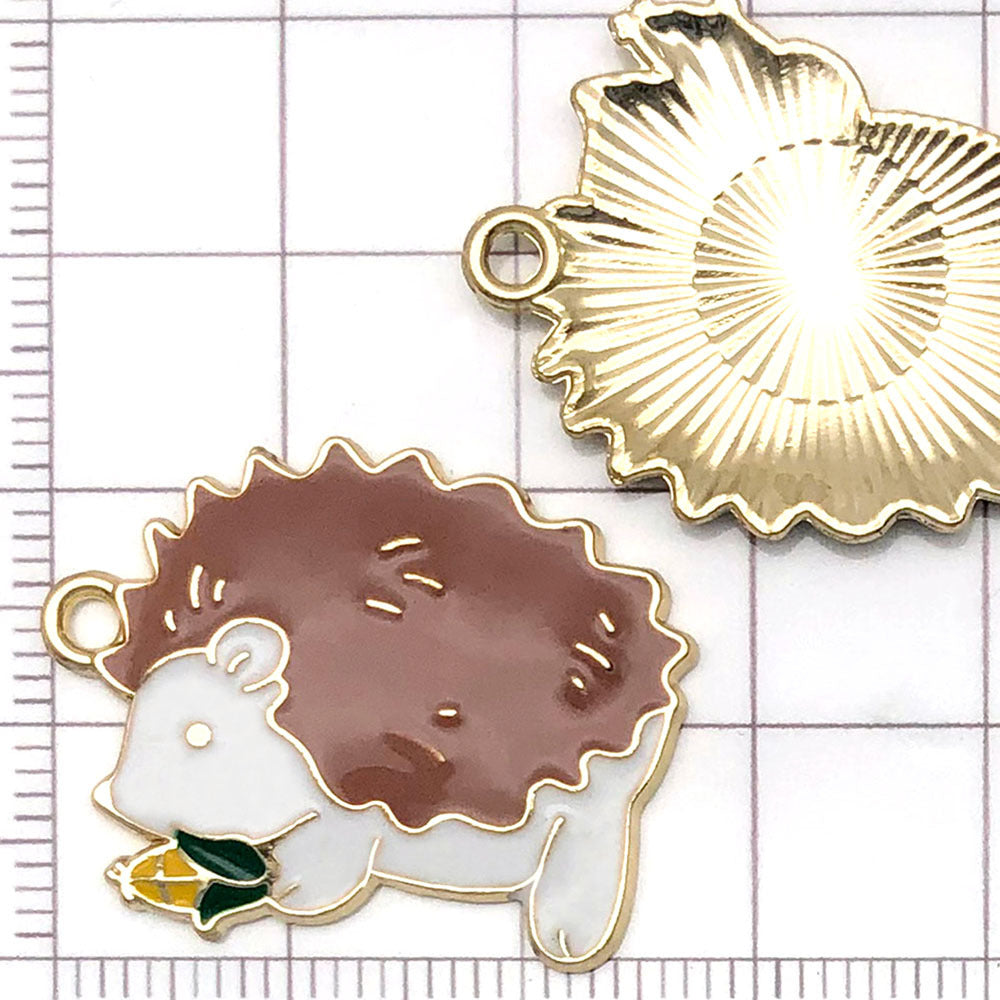 NO.23-4  gold plated enamel charm metal alloy