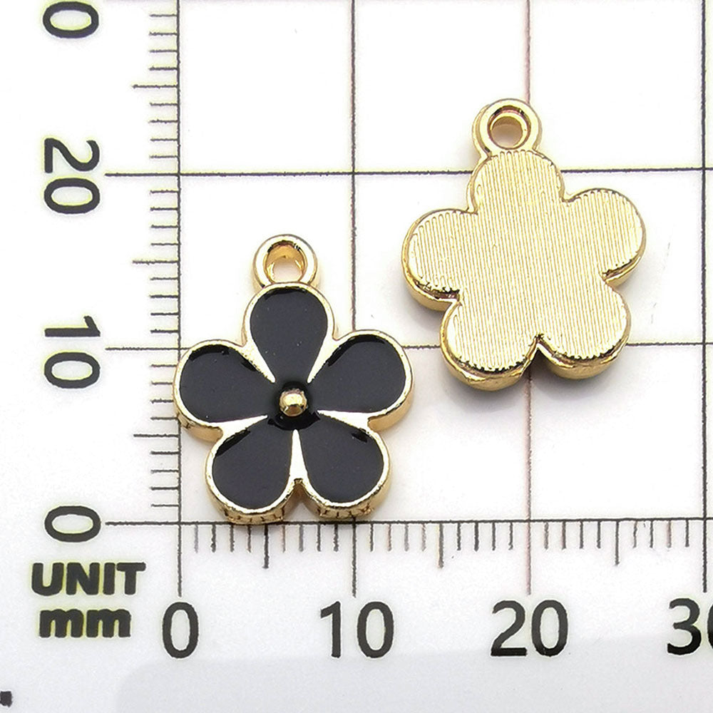 NO.21 Mixed 20 black charm metal, alloy