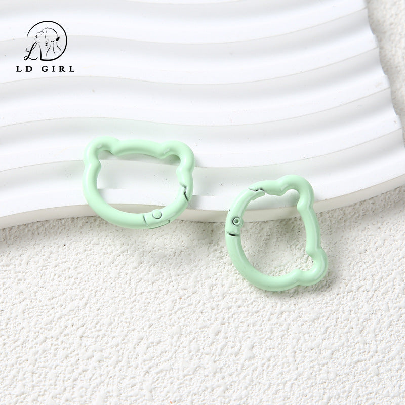 A bear spring buckle, split ring