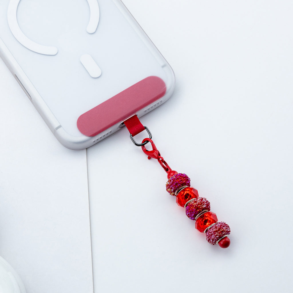 15-Color DIY beaded mobile phone clip, universal mobile phone case clip, transparent color fixing patch, anti-loss strong gasket