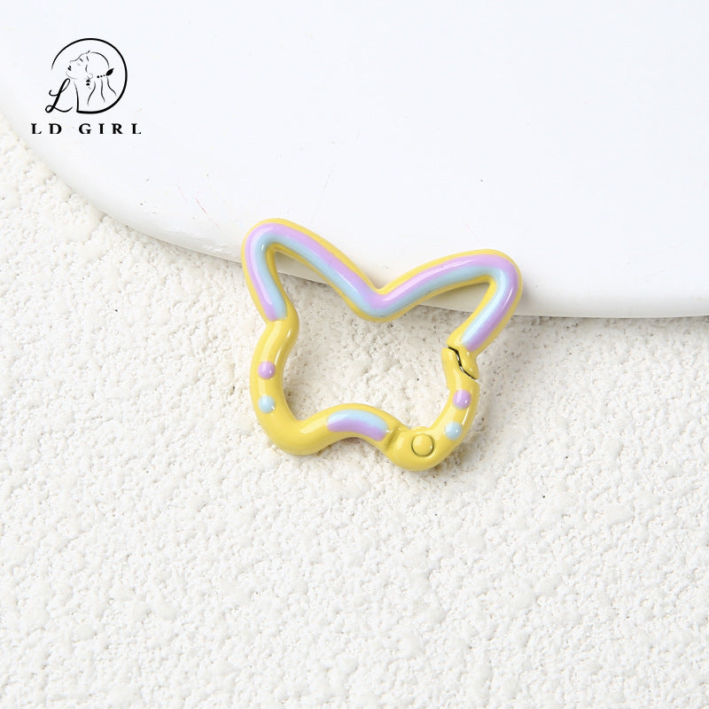 A butterfly spring buckle, DIY buckle, jewelry accessories