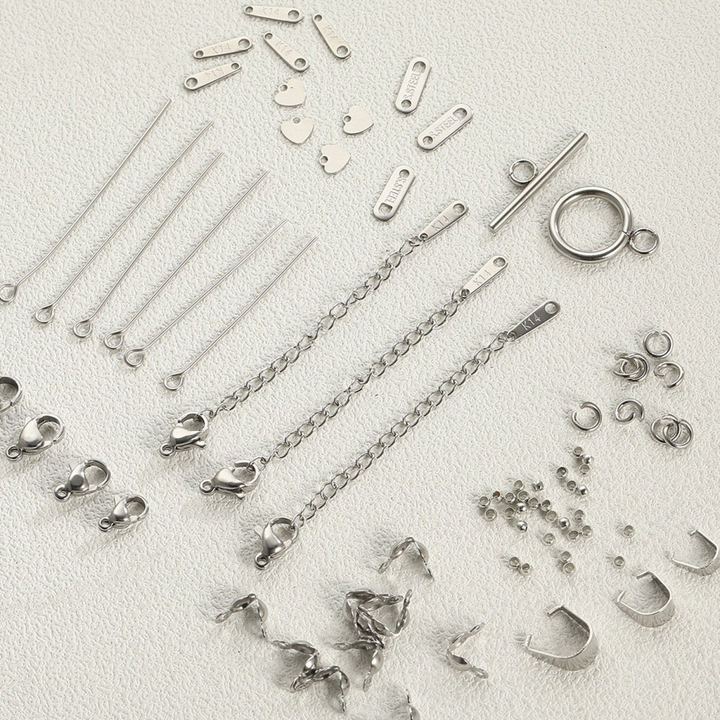 Titanium steel/stainless steel/open ring/non-fading/lobster buckle/T needle/9-character needle/OT buckle/delay chain/color retention bracelet accessories