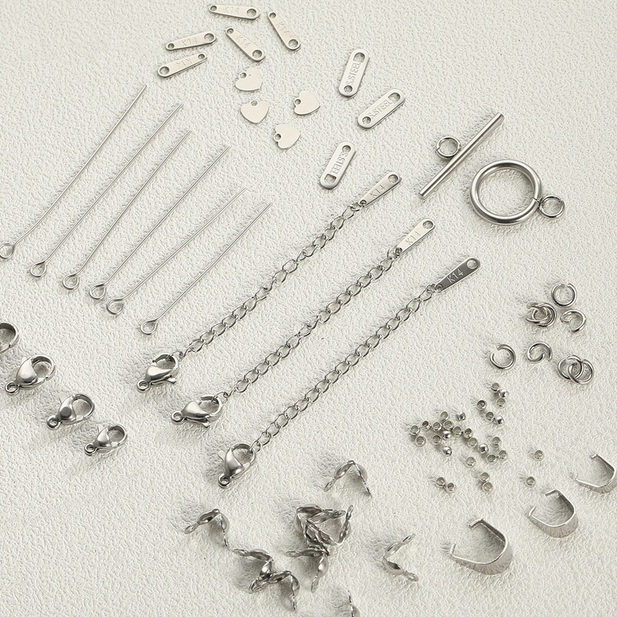 Titanium steel/stainless steel/open ring/non-fading/lobster buckle/T needle/9-character needle/OT buckle/delay chain/color retention bracelet accessories