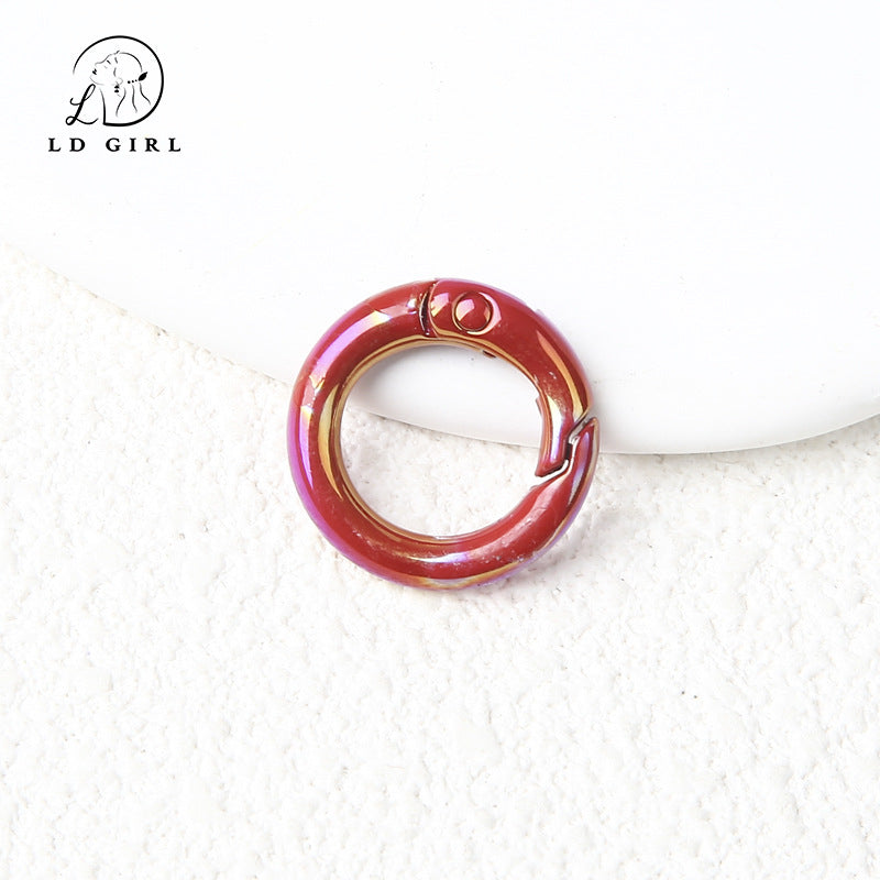 A20mm Colorful Round Spring Buckle, DIY Jewelry Accessories, Spring Ring, Connecting Ring, Keychain, Hanging Buckle