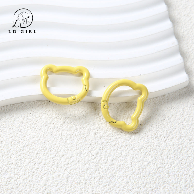 A bear spring buckle, split ring