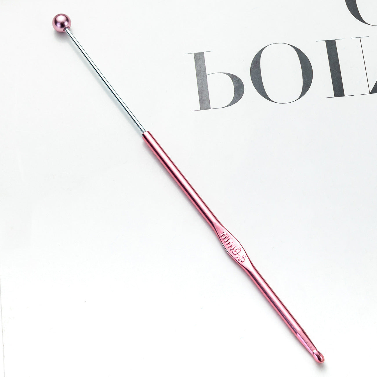 DIY beaded crochet needle, metal color aluminum crochet, sweater wool needle DIY hand-woven tool crochet