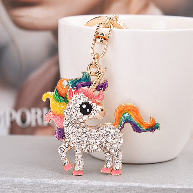 3-Color Alloy Unicorn Pendant