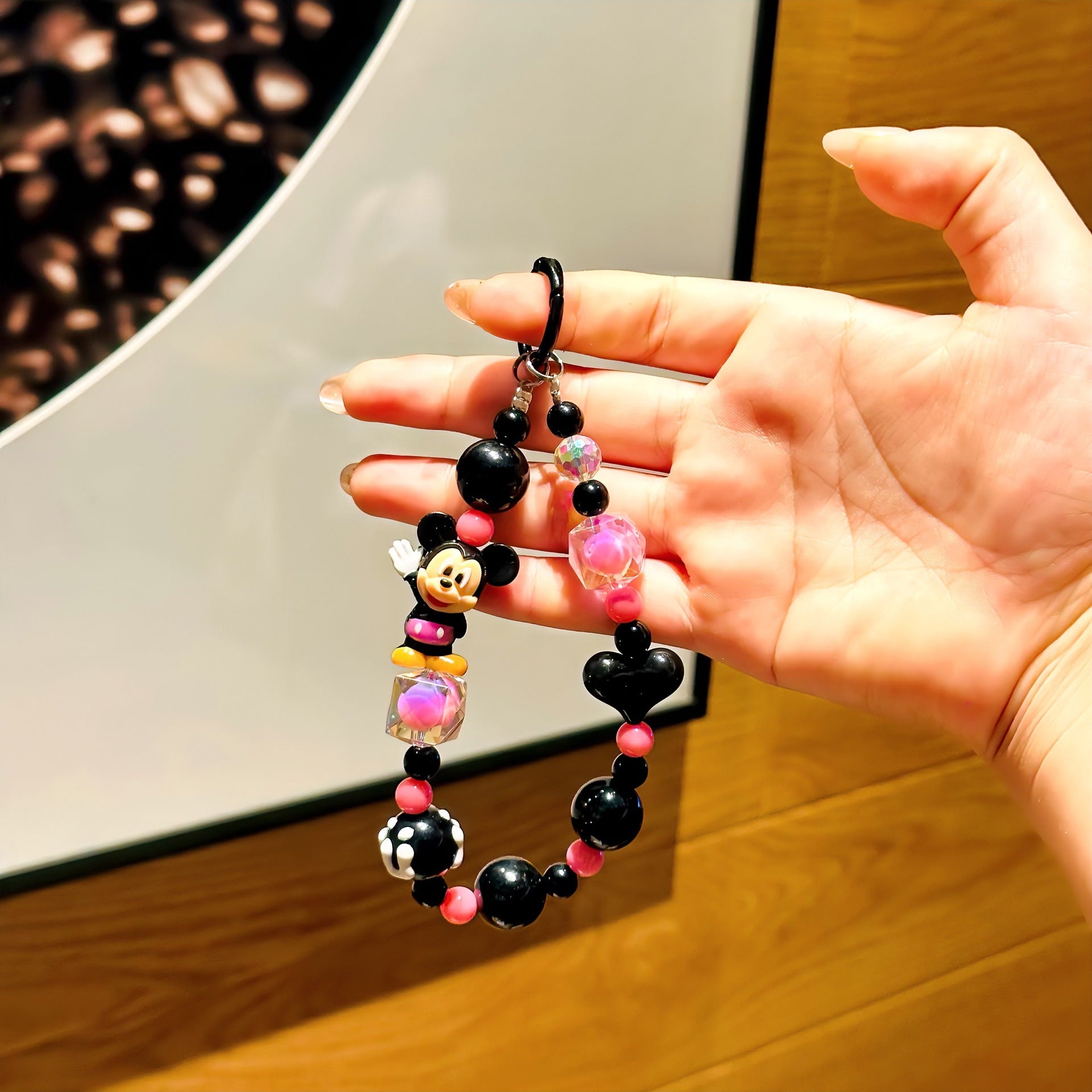 C1 new three-dimensional cartoon Mickey mobile phone chain/keychain/bag pendant