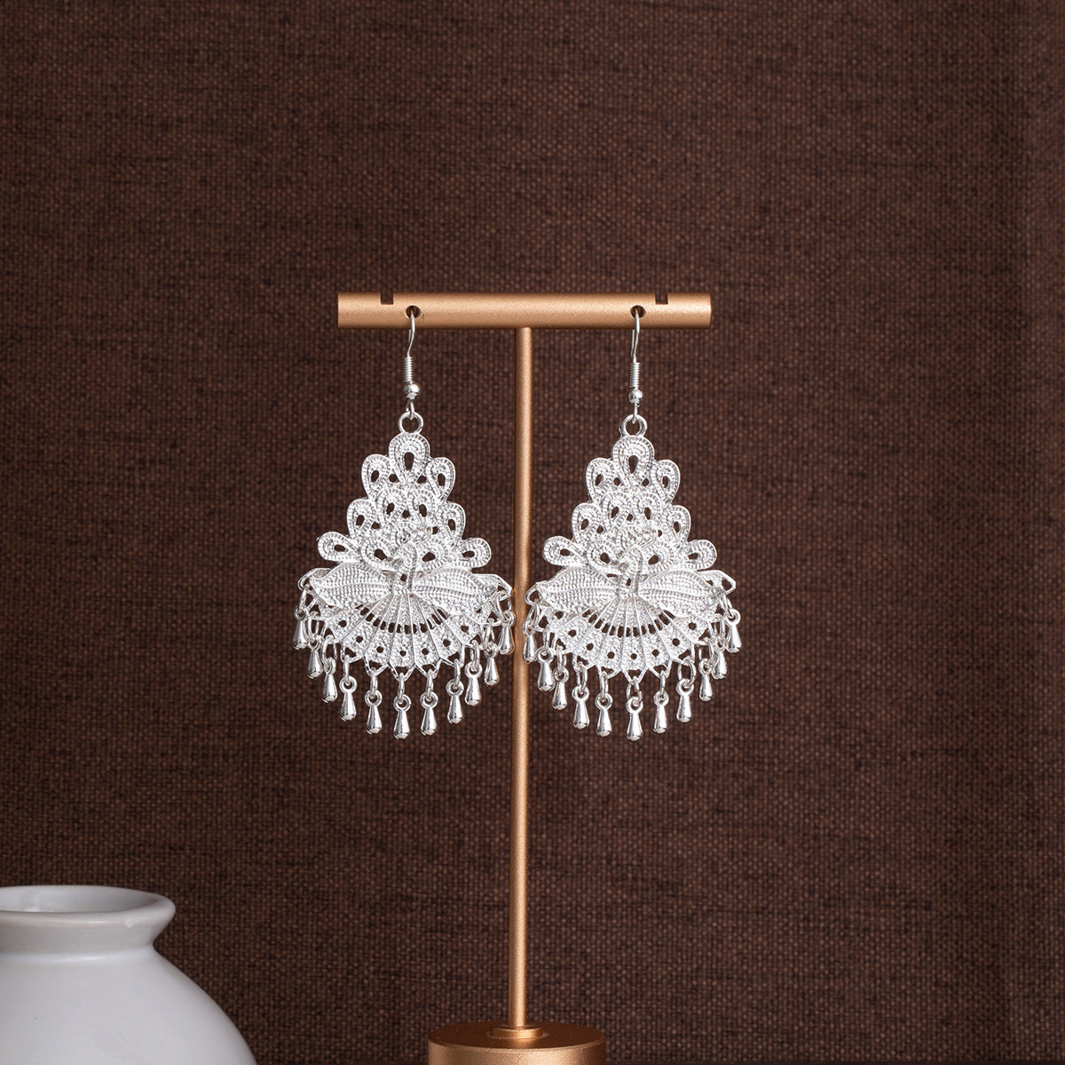 E6,Miao silver earrings