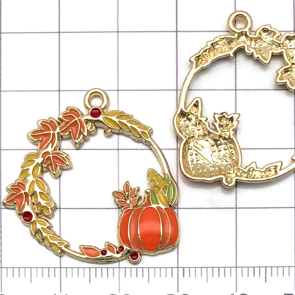 NO.23-4  gold plated enamel charm metal alloy