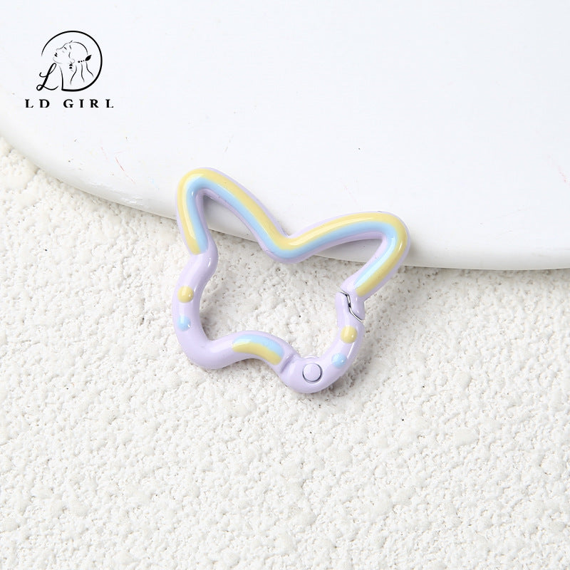 A butterfly spring buckle, DIY buckle, jewelry accessories