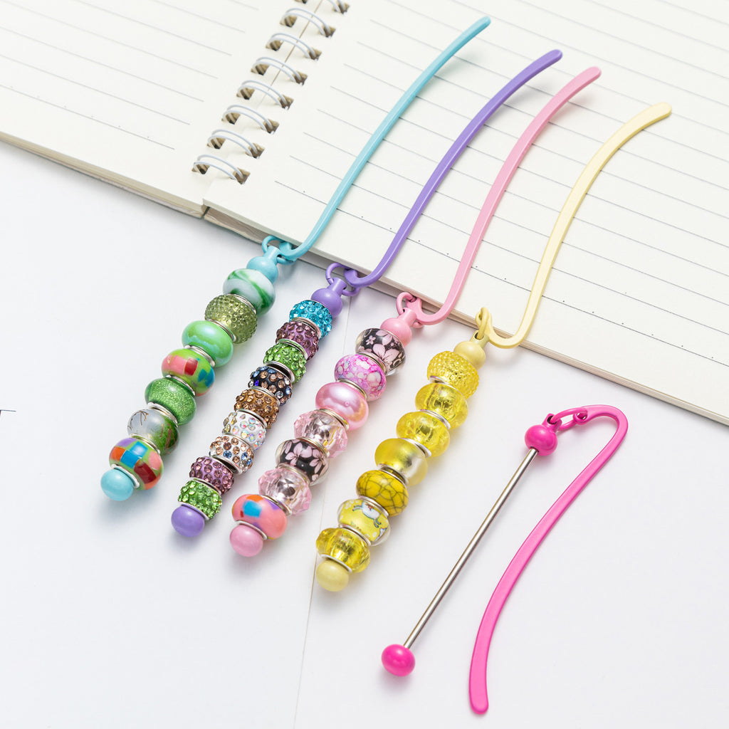 19-color Metal bookmarks, DIY beaded bookmarks, children's gifts, prizes, marker page folders
