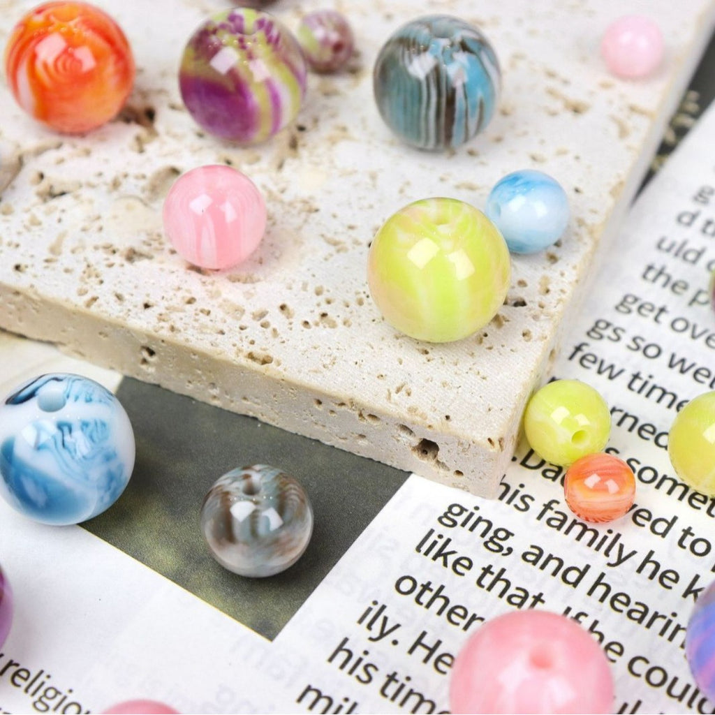 NO.25 Monet oil painting style vintage resin beads （莫奈油画风）朽木生花