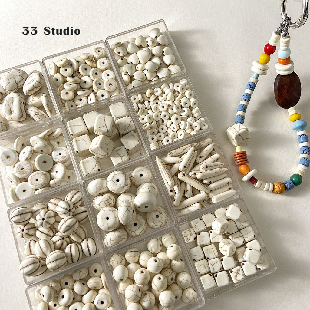 Large synthetic turquoise/spacer/spacer beads/round beads loose beads/DIY accessories