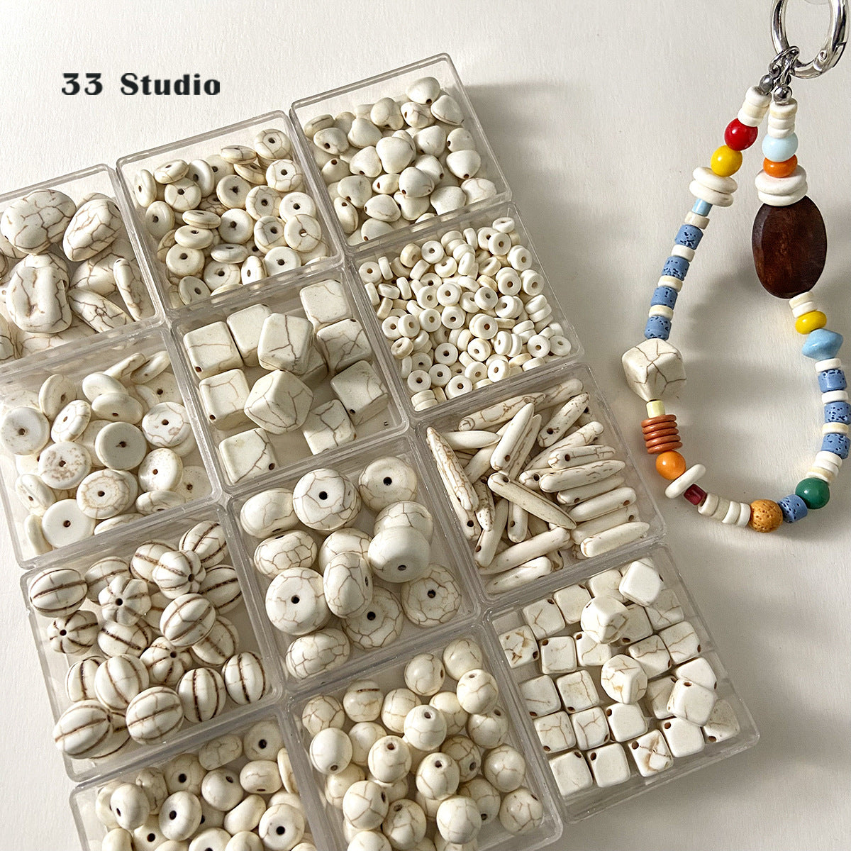 Large synthetic turquoise/spacer/spacer beads/round beads loose beads/DIY accessories