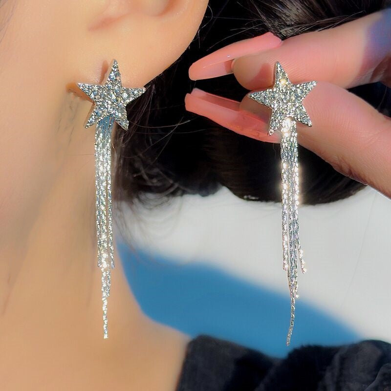 E14,925 Silver Needle Earrings B