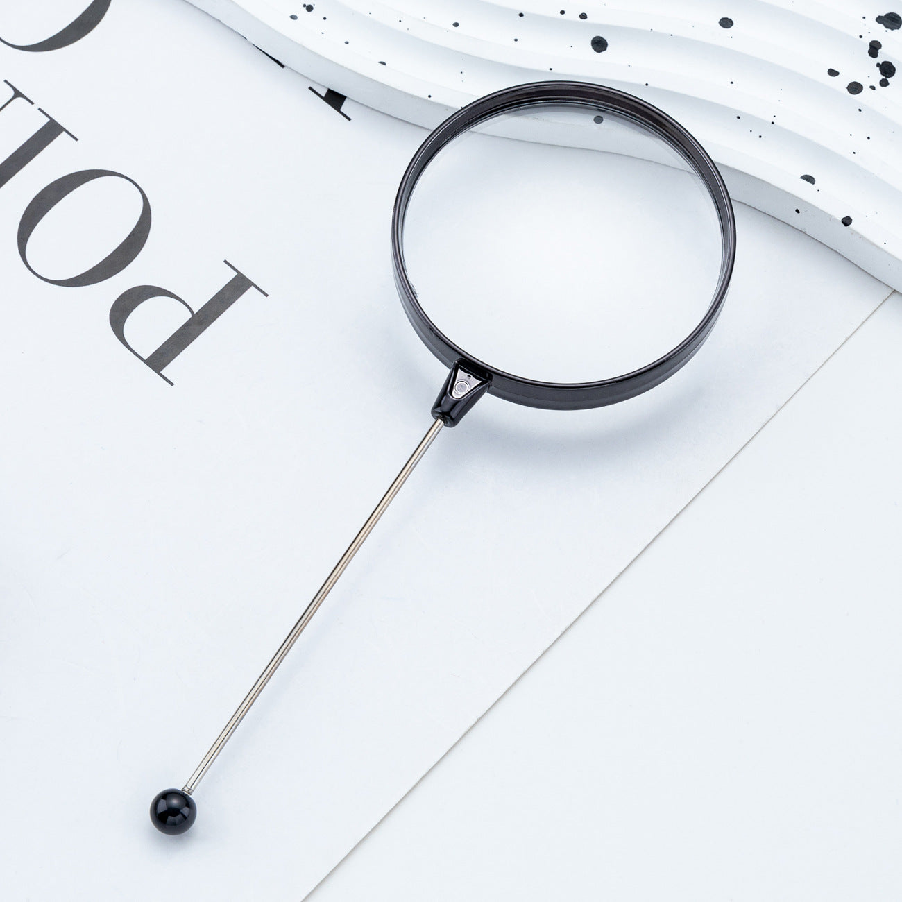 DIY beaded magnifying glass, reading and reading high definition handheld magnifying glass, children's scientific observation magnifying glass