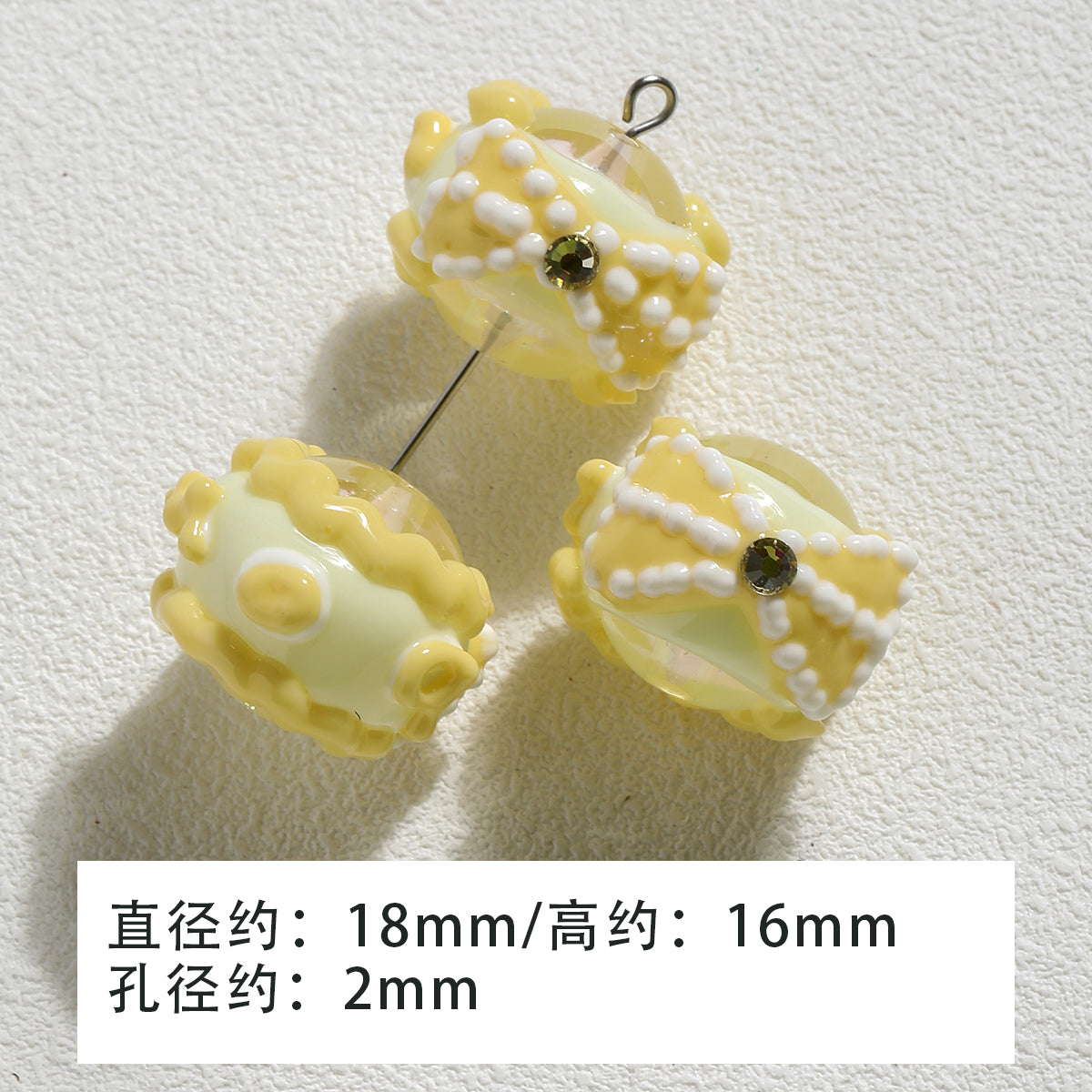 Heavy industry/hand-painted beadsDIY accessories/【蛋黄派】