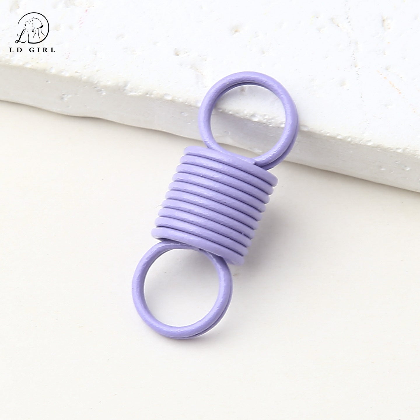 A tension spring connecting buckle, tension spring buckle, keychain pendant, spiral tension spring DIY jewelry accessories