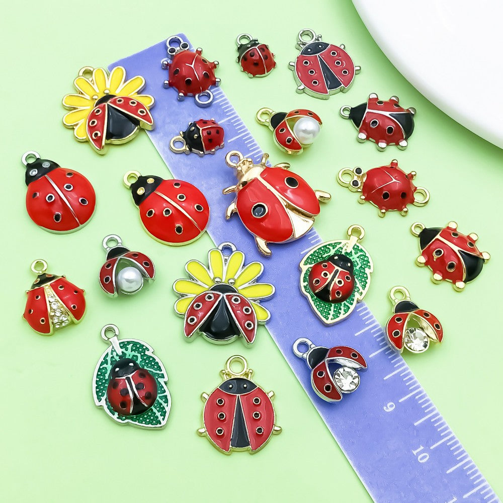 NO.8 Mixed 20  ladybug metal, alloy
