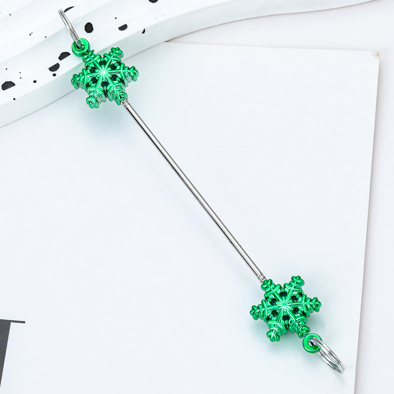 10-Color DIY beaded Christmas snowflake pole
