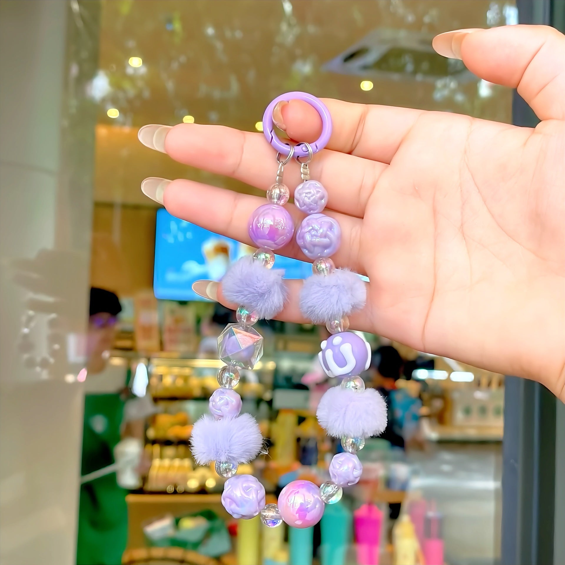 B4 new hairball hand-painted beads/mobile phone chain/bag hanging