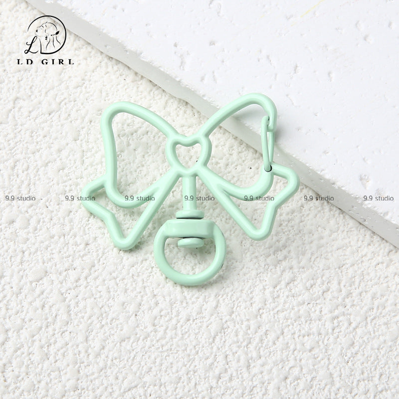 A color paint bow keychain, spring buckle DIY handmade jewelry accessories