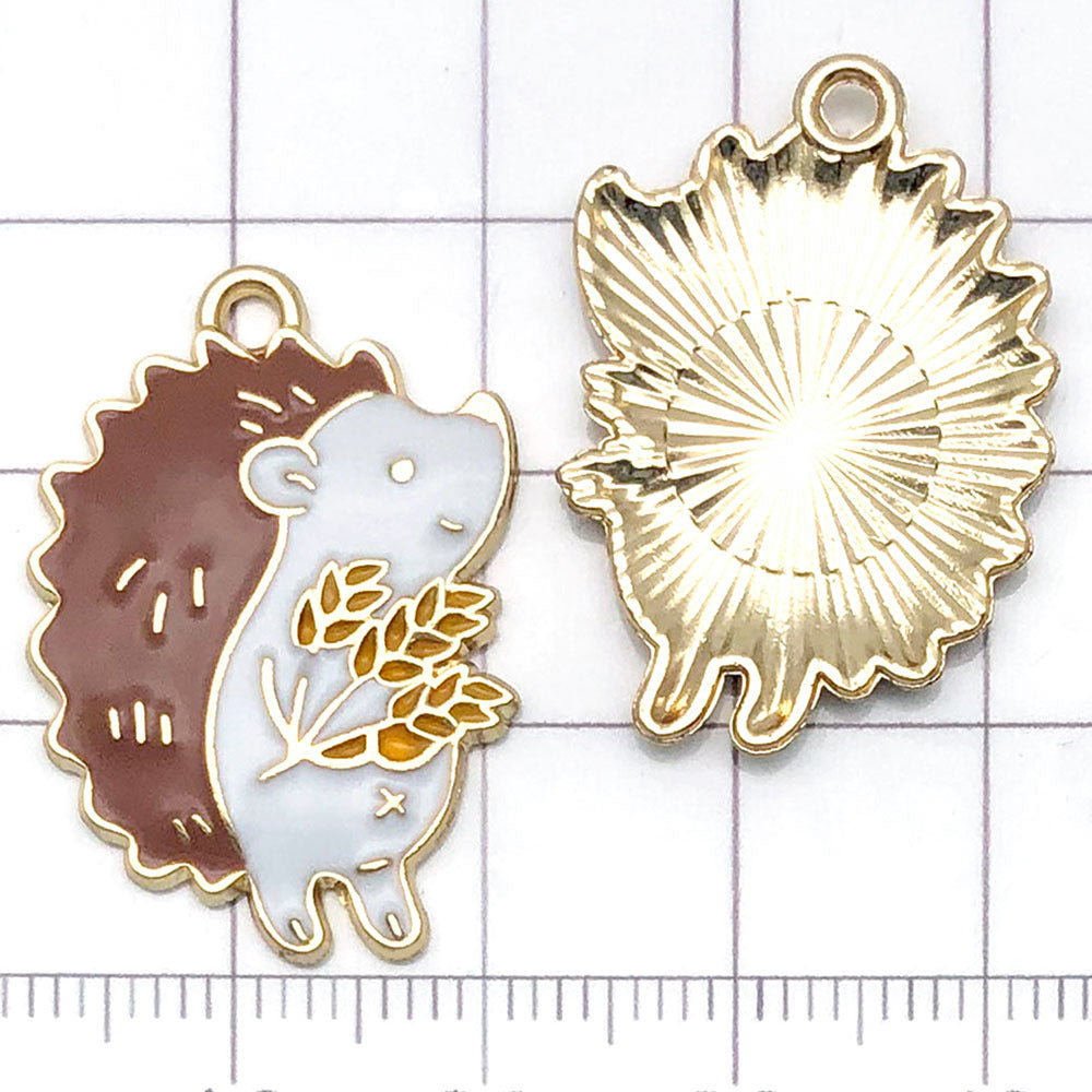 NO.23-4  gold plated enamel charm metal alloy