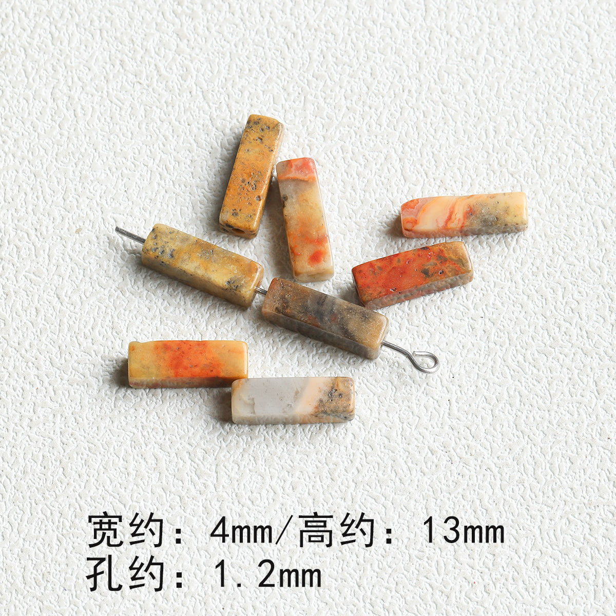 Retro natural stone/square tube beads/DIY accessories【敦煌】