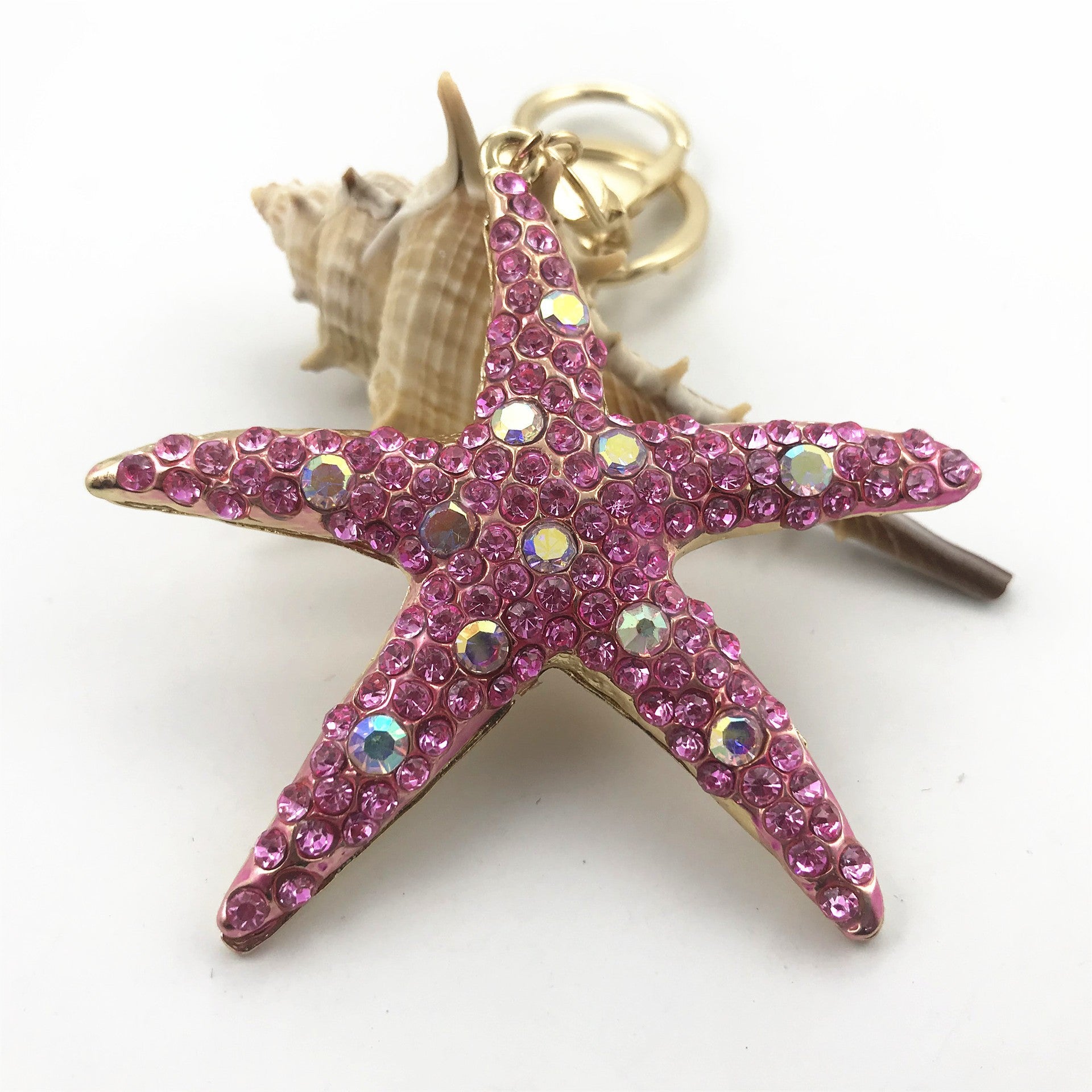 9-Type Colorful Ocean Animal Diamond Wallet Pendant Key Ring