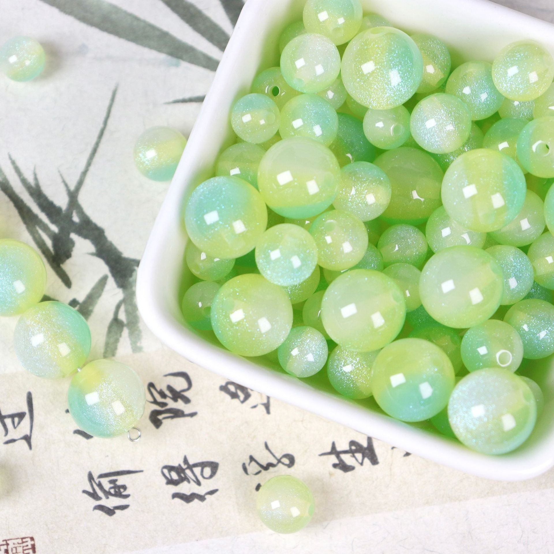 NO.21 Rainbow Candy Resin Beads 彩虹糖