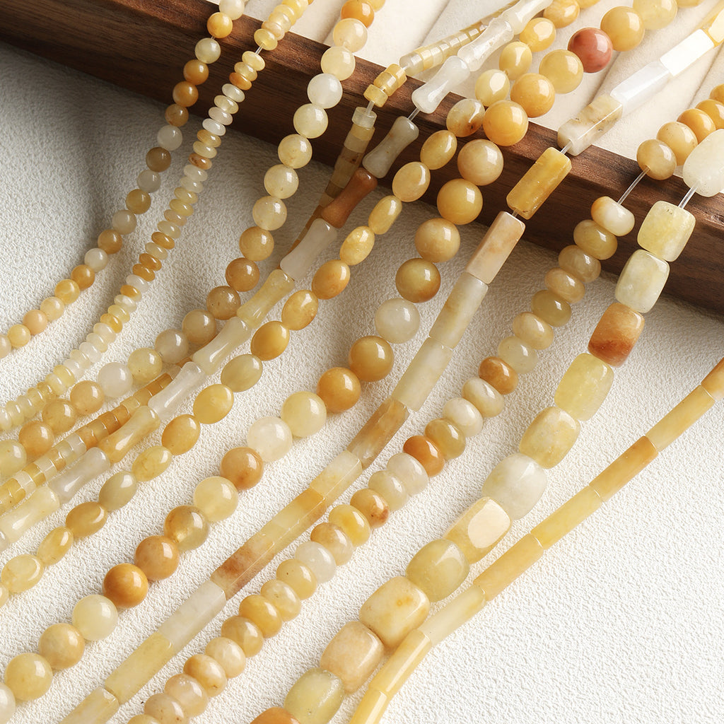 Natural stone/Huang Dongling/round beads/tube beads/abacus beads/DIY accessories