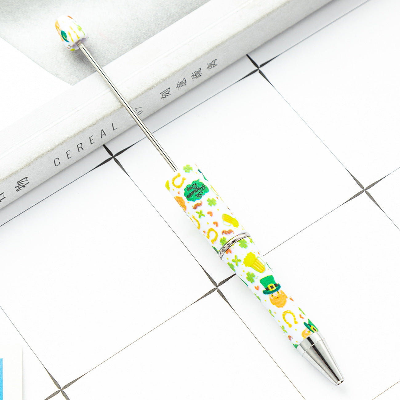 Four-leaf clover series, bead pen