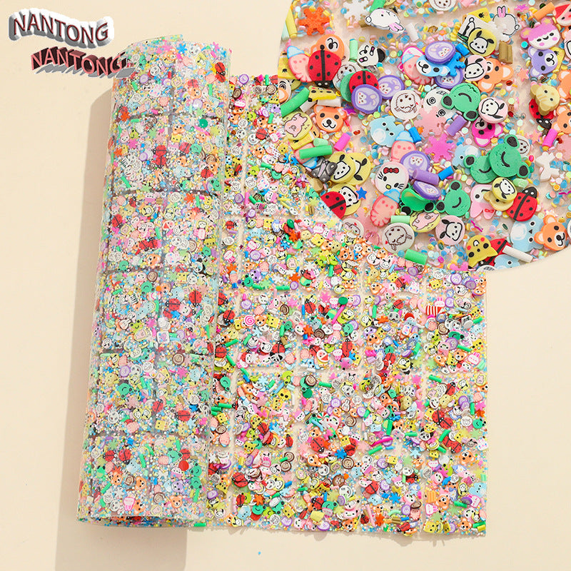 19-Type pointed bottom rhinestone with resin cylinder mixed double-sided rubber drill piece [whole piece 24 * 40cm small square 3 * 4cm]