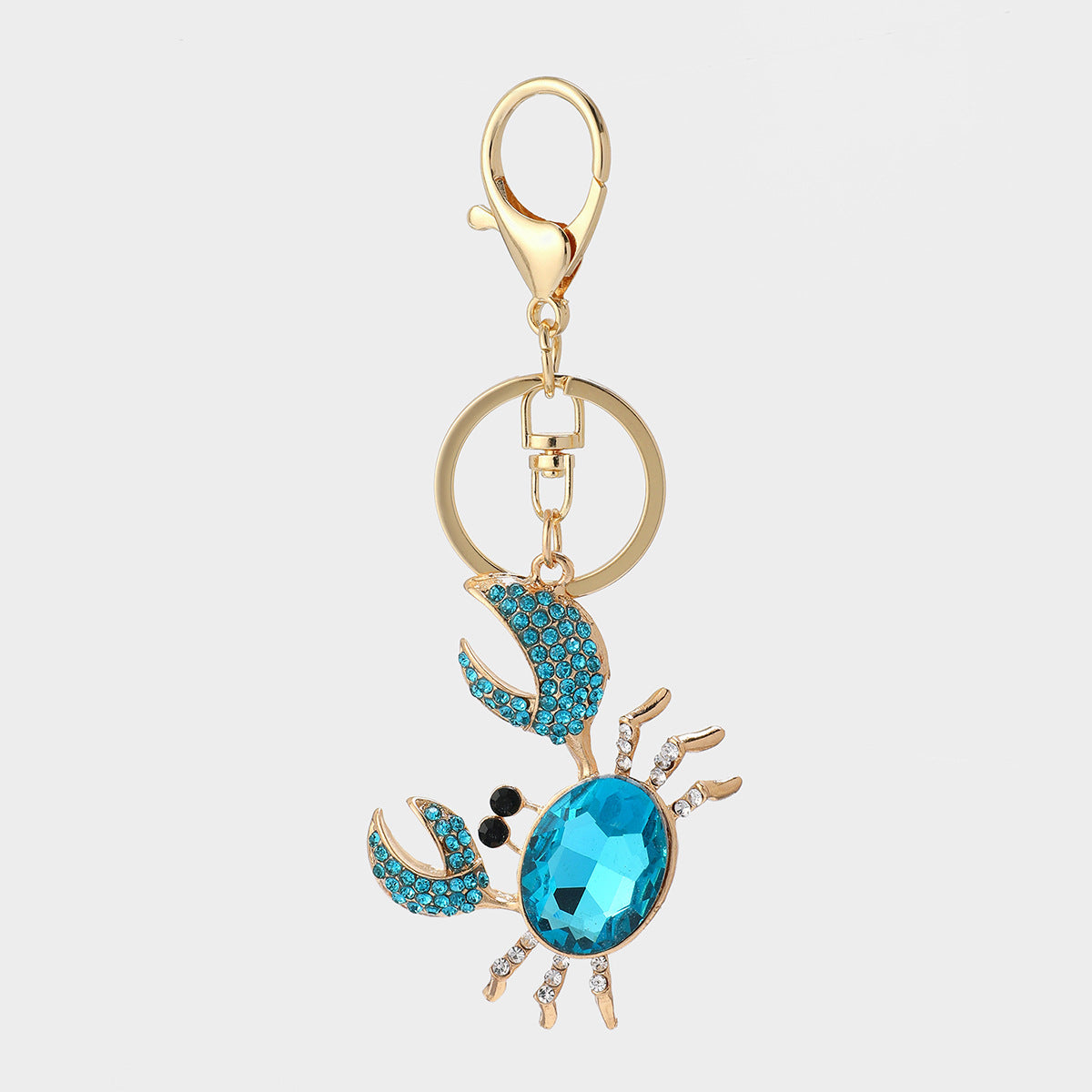 9-Type Colorful Ocean Animal Diamond Wallet Pendant Key Ring