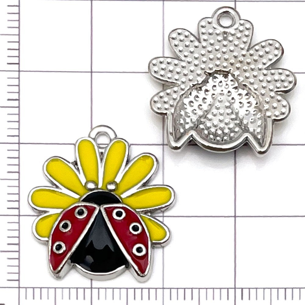 NO.8 Mixed 20  ladybug metal, alloy