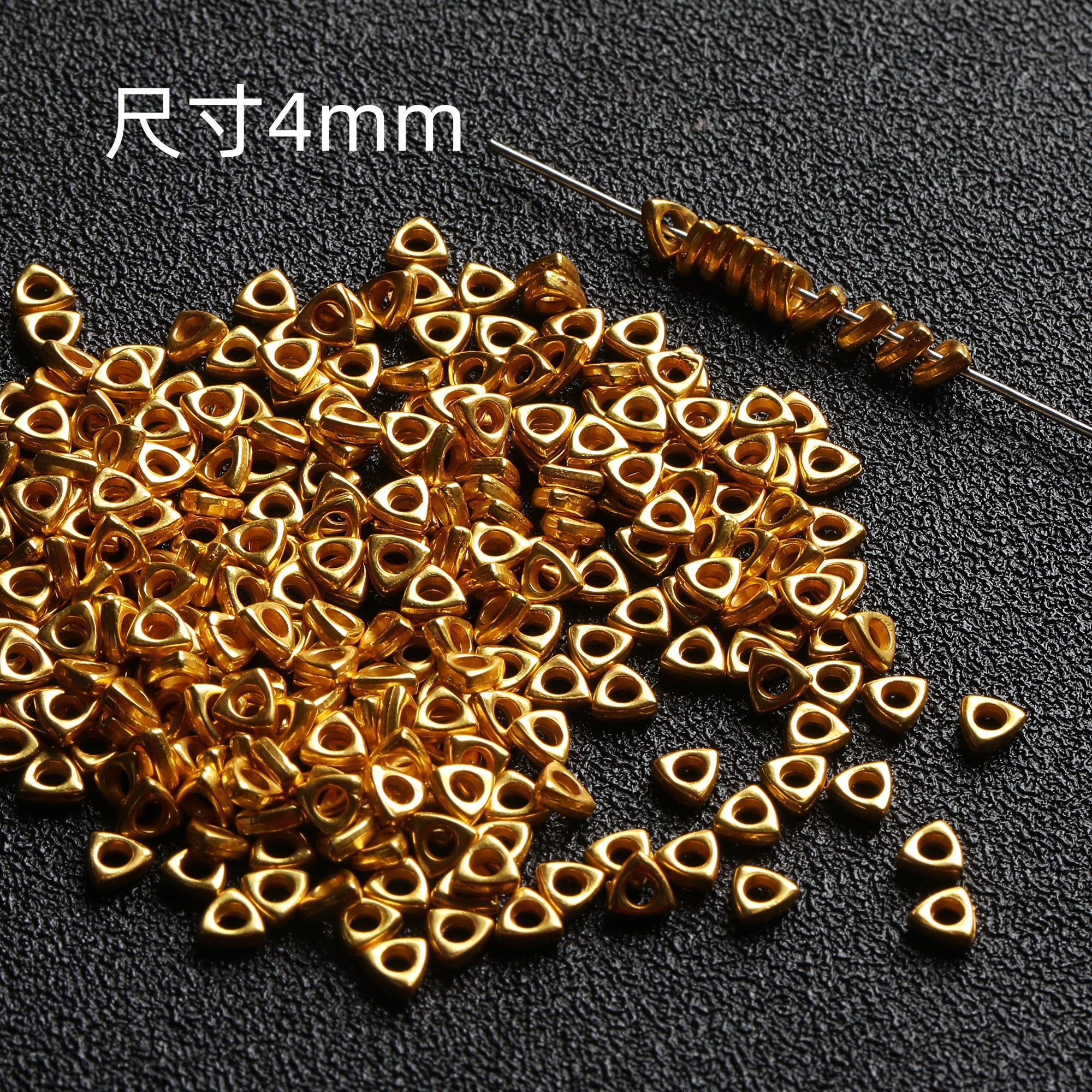 Color retention, sand gold, straight hole, spacer beads/pumpkin beads/spacer/round loose beads, DIY accessories