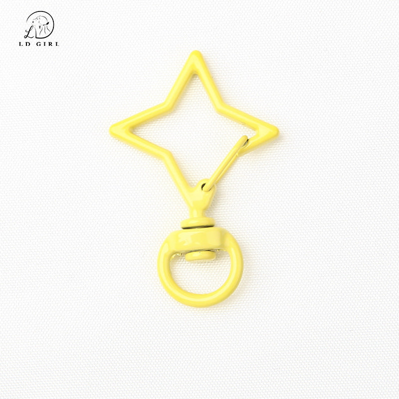 A colorful paint, star spring buckle, DIY handmade jewelry accessories