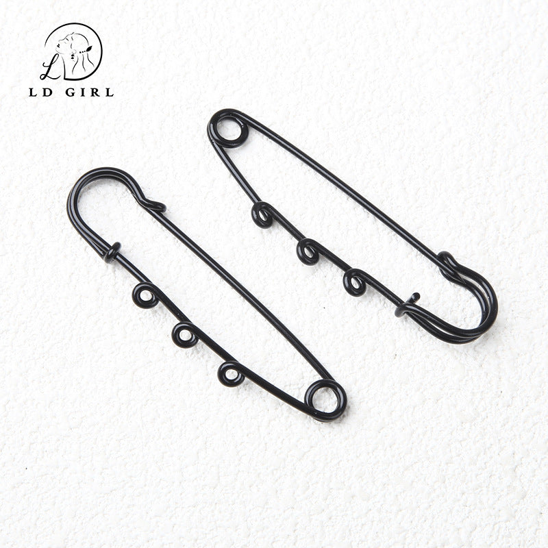 A6cm three-hole safety large pin, waist buckle, pin, breast buckle, DIY jewelry accessories