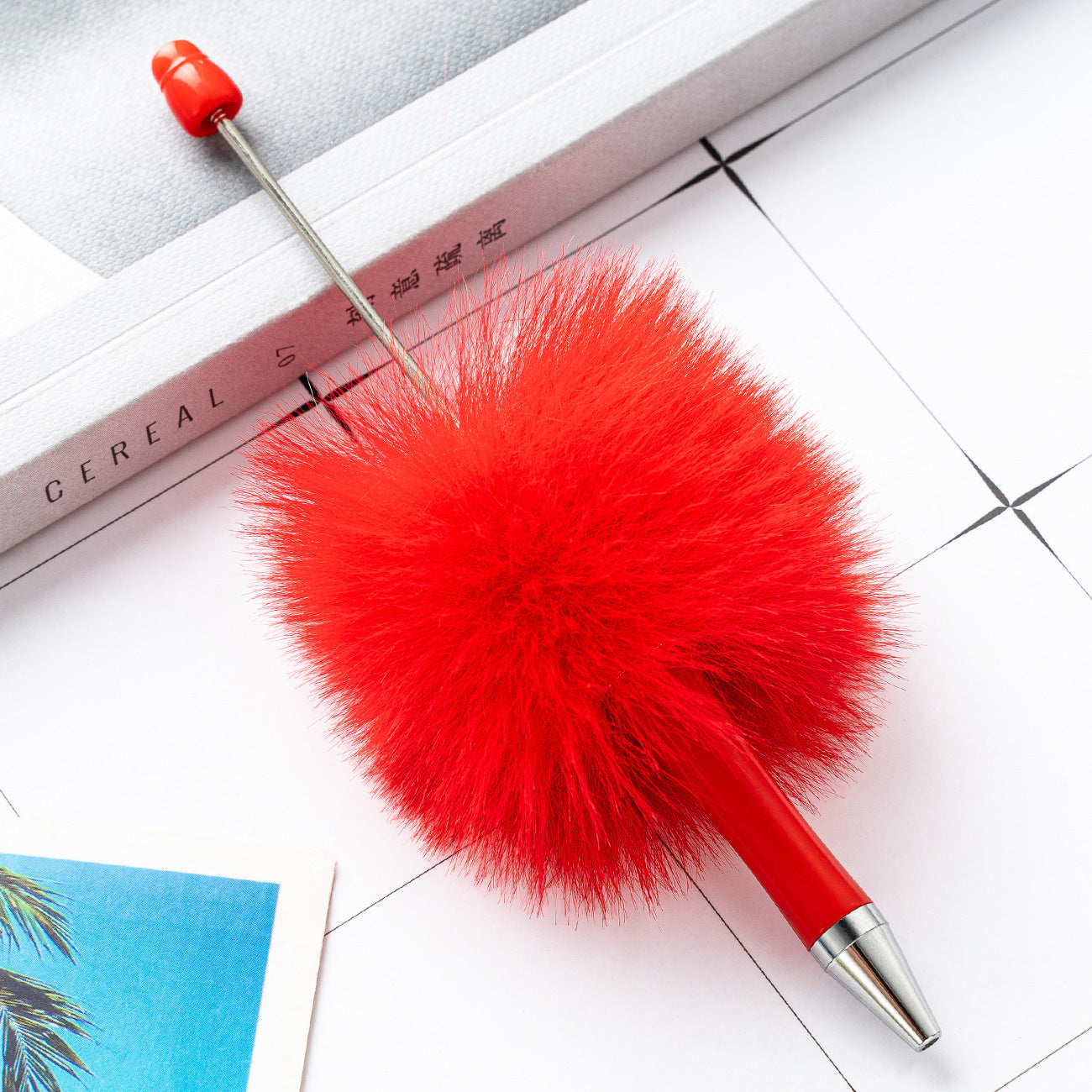 28-colour new cartoon pom-pom bead pen