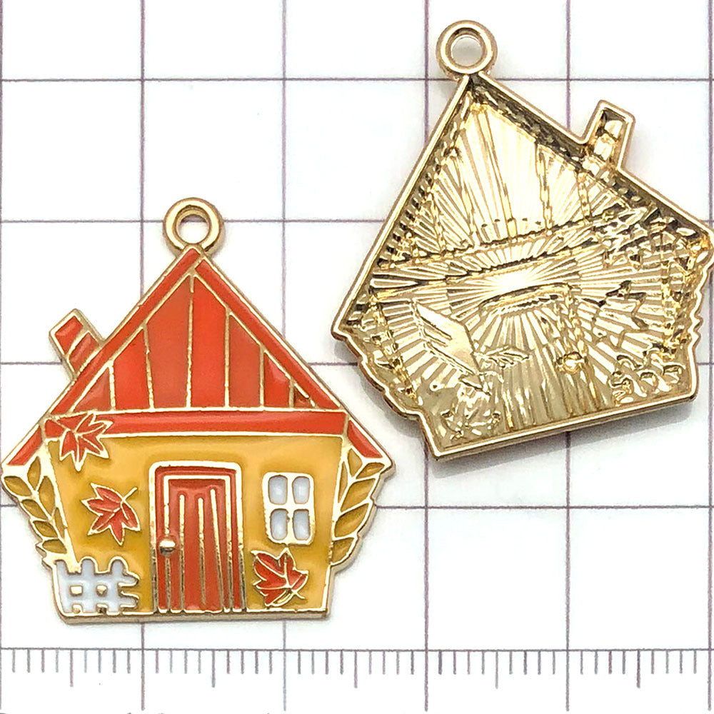 NO.23-4  gold plated enamel charm metal alloy